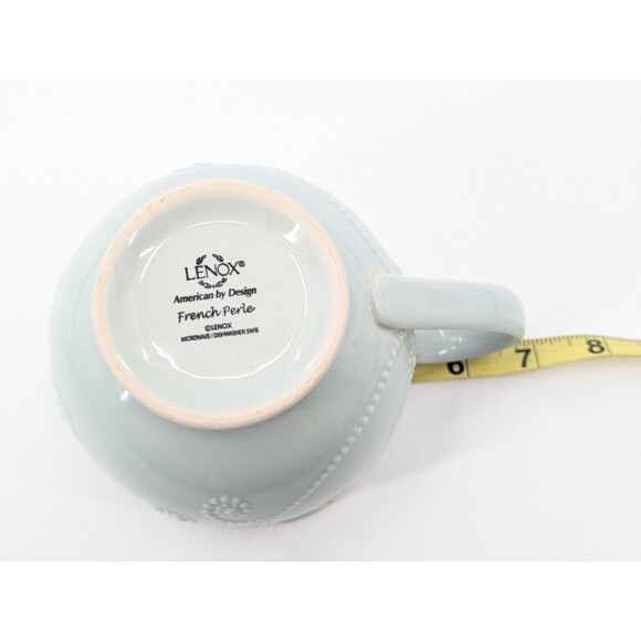 Lenox French Perle Beaded Light Blue Gravy Boat - Picture 5 of 8